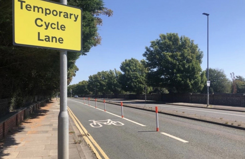 Old Shoreham Road Temporary Cycle Lane