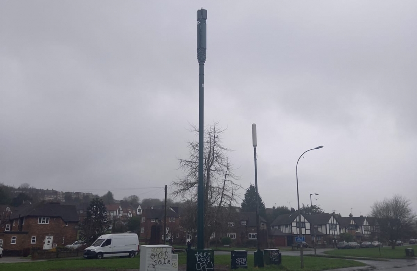 Unsightly phone masts in Patcham ward that would benefit from landscaping and new trees under Conservative proposals