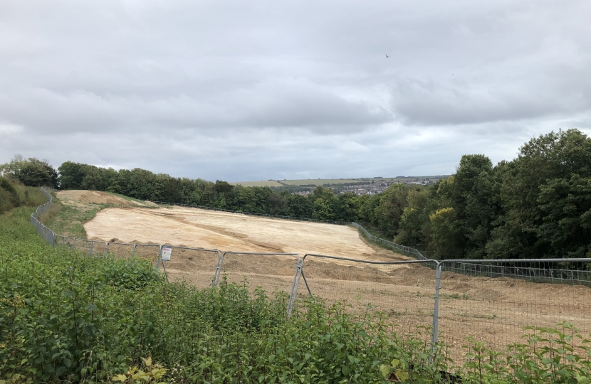 The greenfield site in Coldean where Labour and the Greens voted to build a high rise development