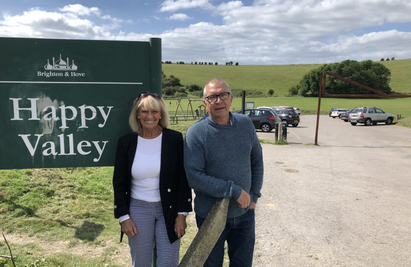 Steve Bell and Dee Simson at Happy Valley car park