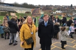 Councillor Anne Meadows and Alistair McNair supporting Keep Carden Thriving