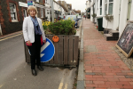 Conservative Candidate for the Rottingdean Coastal by-election Lynda Hyde at Rottingdean High Street