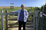 Conservative Candidate for the Rottingdean Coastal by-election Lynda Hyde at Beacon Hill, Rottingdean