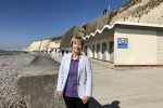 Conservative Candidate for the Rottingdean Coastal by-election Lynda Hyde at The Undercliff Walk