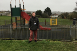 Conservative Councillor Alistair McNair at Vale Avenue playground