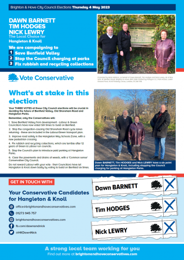 A strong local team for Hangleton & Knoll