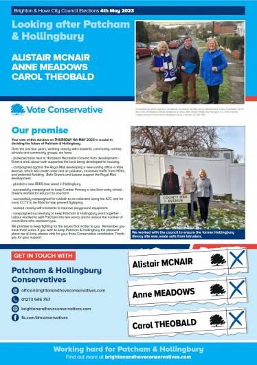A strong local team for Patcham & Hollingbury ward cover