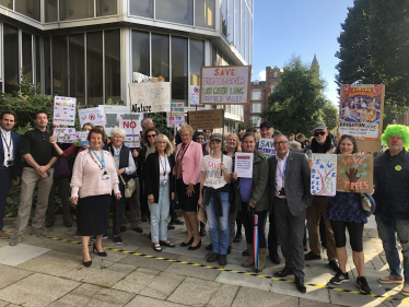 Conservative Councillors support the Benfield Valley Project protest outside Hove Town Hall