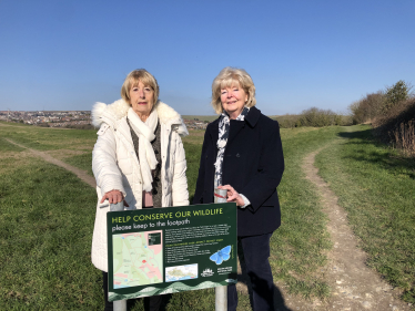 Conservative Candidate Lynda Hyde with Councillor Mary Mears in the Rottingdean Coastal ward
